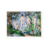 Group of Bathers - Paul Cézanne Nude Art Print / Canvas Watercolor Painting Nude Bathers Natural Skinny-dipping Fever Dream, Cubist Frat