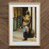 Guarding the Palace - Ludwig Deutsch Orientalism Art Print / Canvas Framed Light Wood Frame White Ornate Deutsch’s, Prints