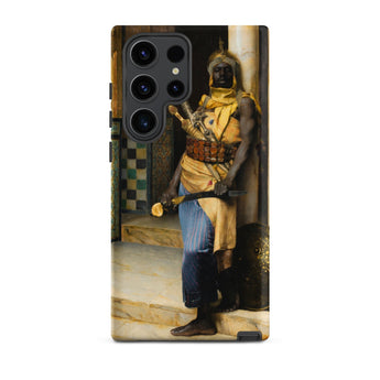 Guarding the Palace - Ludwig Deutsch Phone Case Samsung Galaxy S23 Ultra / Matte Phone Case Detailed Painting Warrior Ornate Golden Armor