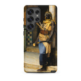 Guarding the Palace - Ludwig Deutsch Phone Case Samsung Galaxy S25 Ultra / Matte Phone Case Detailed Painting Figure Ornate Yellow Blue