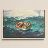 Gulf Stream - Winslow Homer American Realism Art Print / Canvas, 18x12’’ / 46x31cm / Natural Frame, Posters Prints & Visual Artwork, Toby