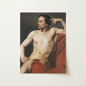 Half Painted Figure - William-adolphe Bouguereau Art Print / Canvas Classical-style Oil Painting Muscular Nude Male Bouguereau’s Isolates,