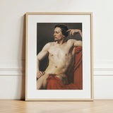 Half Painted Figure - William-adolphe Bouguereau Art Print / Canvas Framed Classical-style Portrait Nude Male Dark Bouguereau’s Isolates,