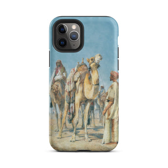 Halt in the Desert - John Frederick Lewis Phone Case Iphone 11 Pro / Matte Iphone Pro Max Desert Caravan Scene Frederick Lewis Captures,