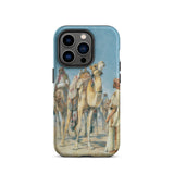 Halt in the Desert - John Frederick Lewis Phone Case Iphone 14 Pro / Matte Iphone 15 Pro Max Case Desert Scene Camels Frederick Lewis