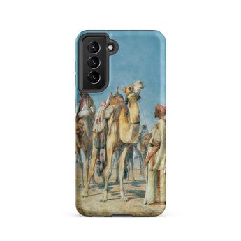 Halt in the Desert - John Frederick Lewis Phone Case Samsung Galaxy S21 / Matte Phone Case Detailed Vintage-style Illustration Desert