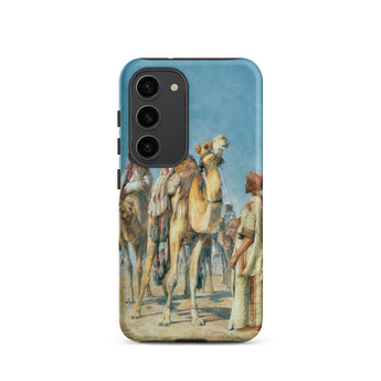 Halt in the Desert - John Frederick Lewis Phone Case Samsung Galaxy S23 / Matte Phone Case Vintage-style Illustration Camels Desert Traders