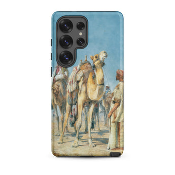 Halt in the Desert - John Frederick Lewis Phone Case Samsung Galaxy S25 Ultra / Matte Phone Case Detailed Vintage-style Illustration Camels