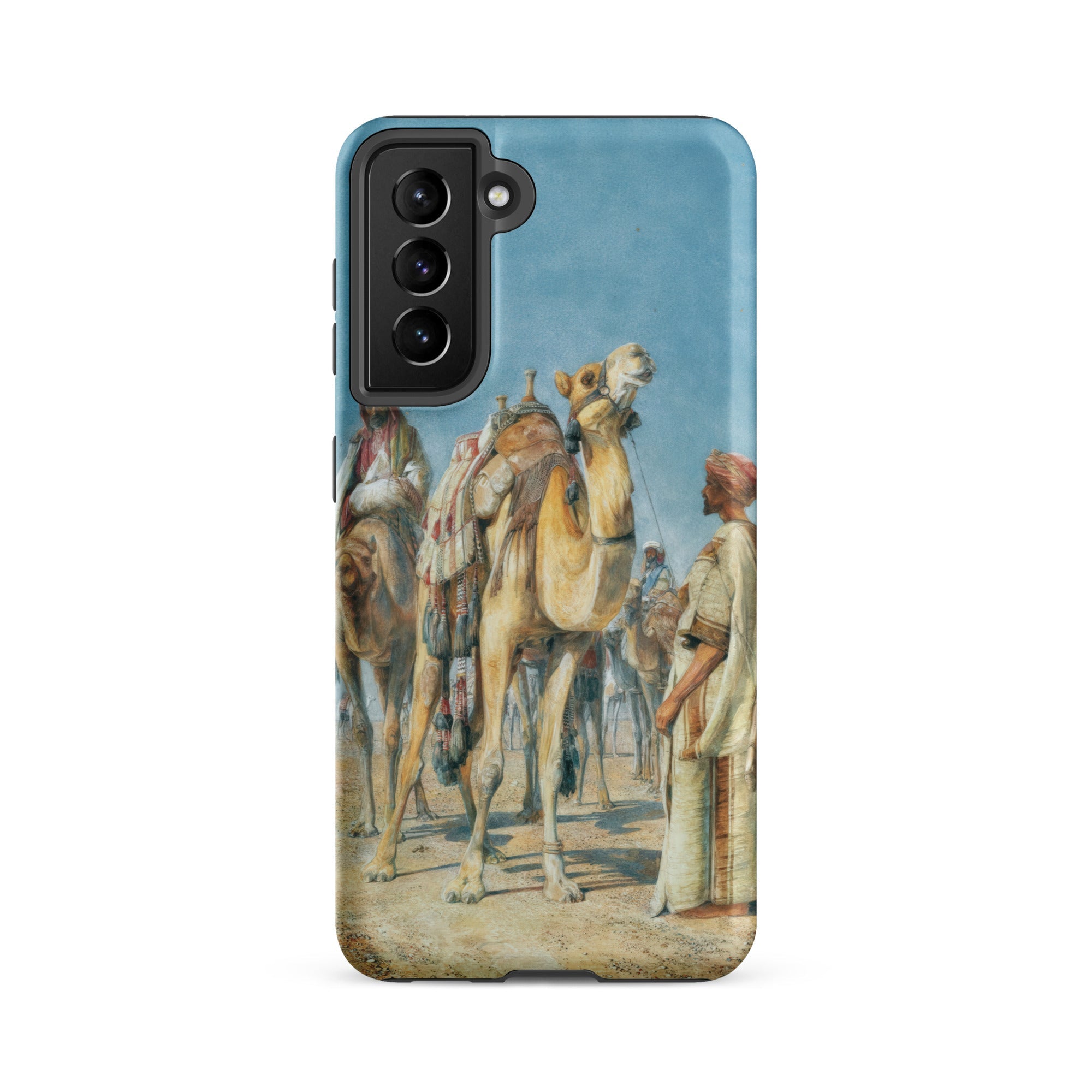 Halt in the Desert John Frederick Lewis Samsung Case, Galaxy S21 Fe / Matte, Smartphone Case Desert Caravan Painting