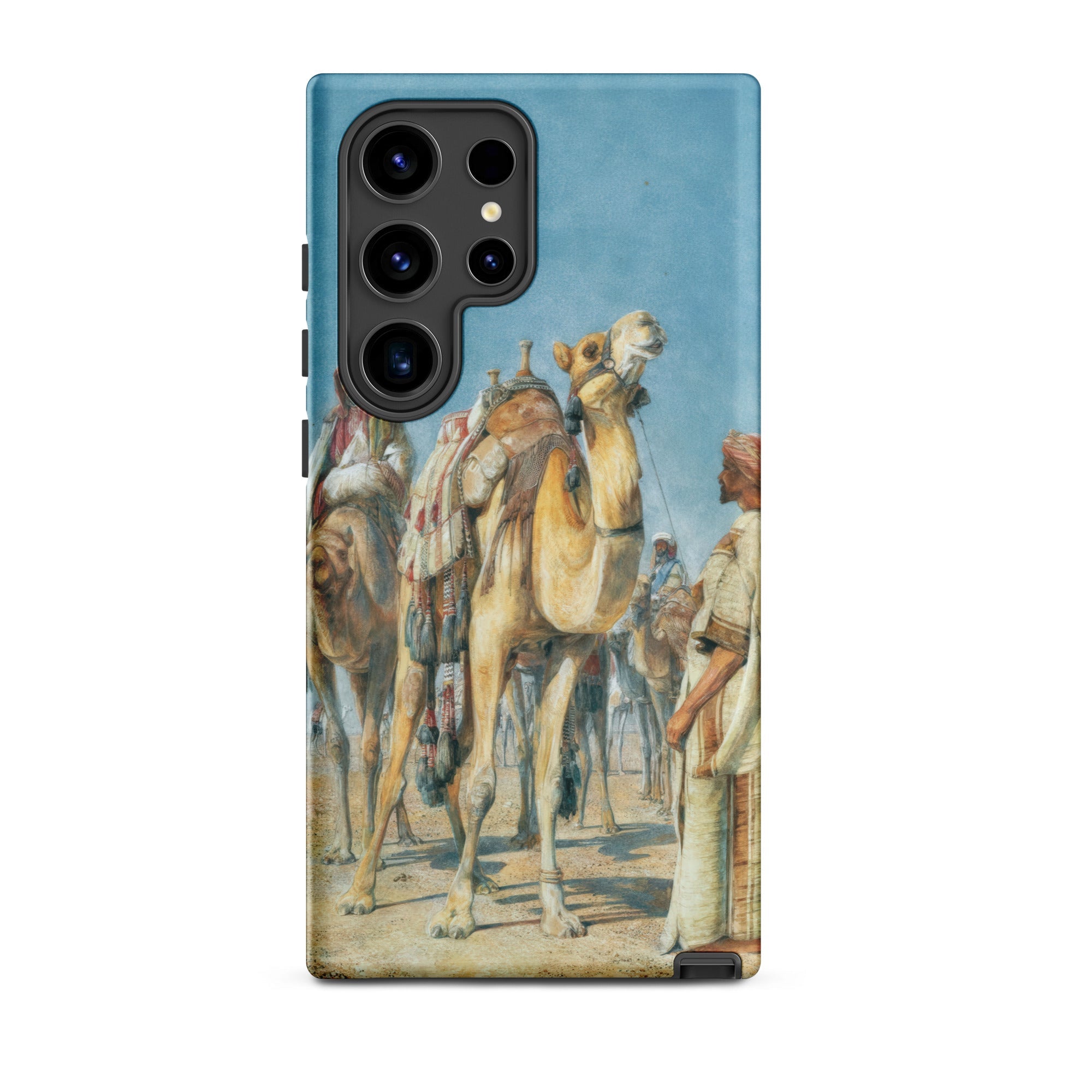 Halt in the Desert John Frederick Lewis Samsung Case, Galaxy S24 Ultra / Matte, Smartphone Case Desert Caravan Painting