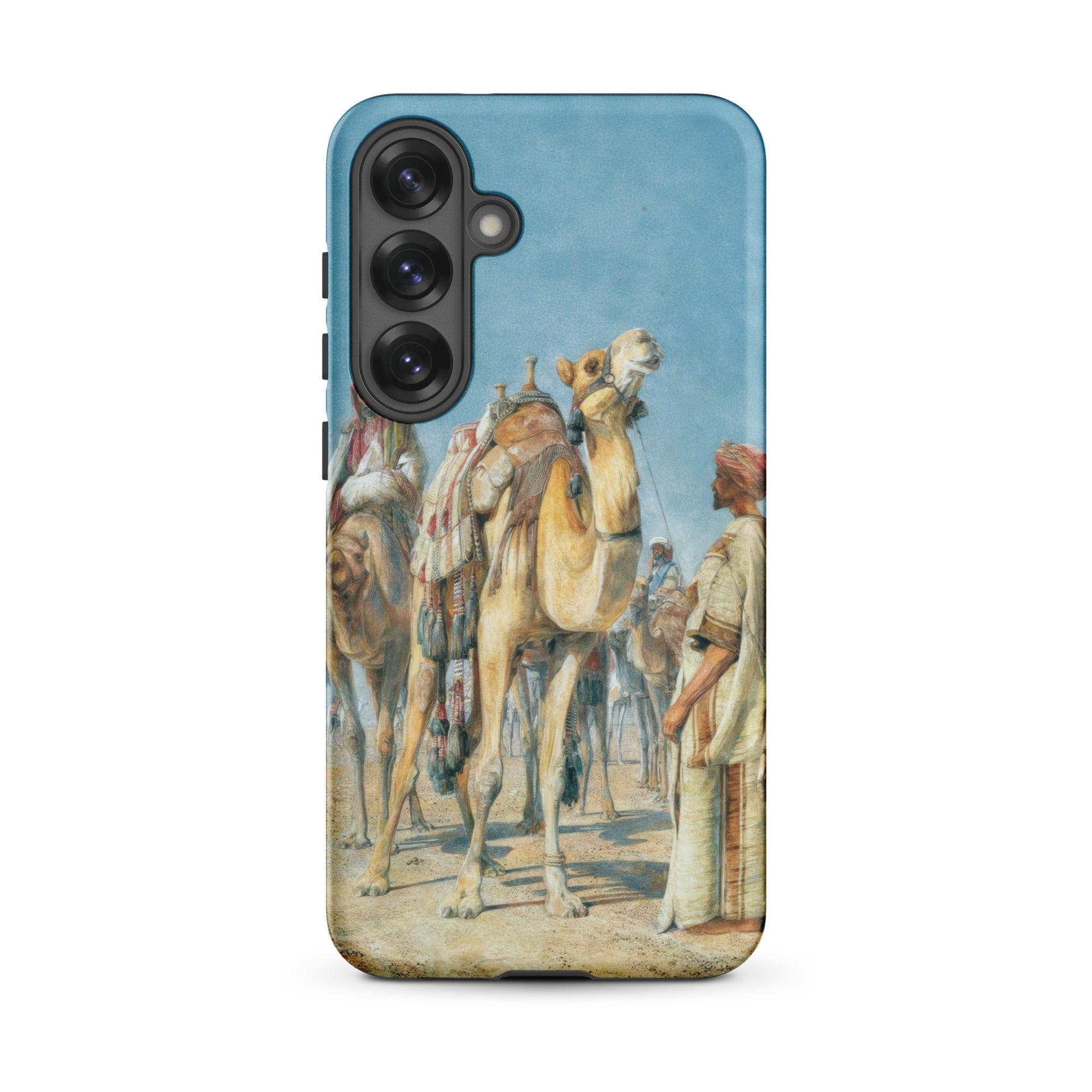 Halt in the Desert John Frederick Lewis Samsung Case, Galaxy S25 Plus / Matte, Smartphone Case Printed Camels People Desert Scene