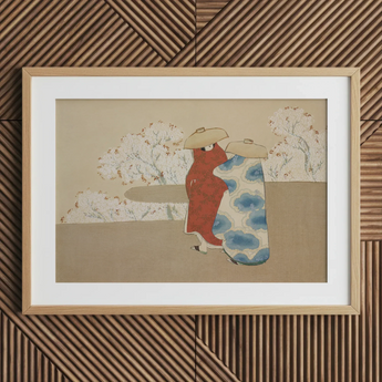 Hanami Season - Kamisaka Sekka Art Print / Canvas, Kamisaka Sekka’s Hanami, Meiji Era Rinpa Revival, Sekka’s Hanami Season