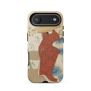 Hanami Season - Kamisaka Sekka Meiji Phone Case Iphone 17 Air / Matte Red Dress Floral Pattern Black Accents Sekka’s, Era Rinpa, Artwork