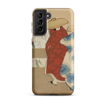 Hanami Season - Kamisaka Sekka Meiji Phone Case Samsung Galaxy S21 Plus / Matte Traditional Japanese Illustration Woman Red Patterned