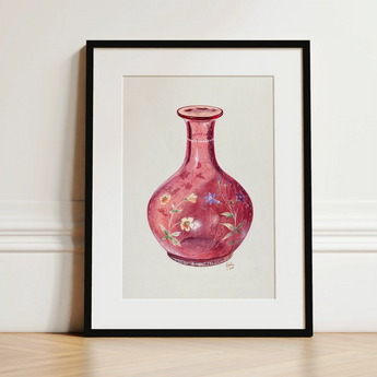 Hand Painted Carafe - Ralph Atkinson Art Print / Canvas, 12x16’’ / 31x41cm / Black Frame / Matboard, Posters Prints & Visual Artwork, Toby