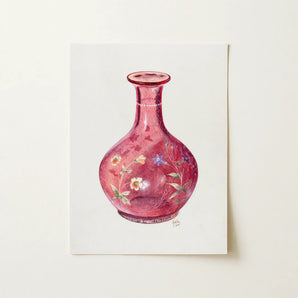 Hand Painted Carafe - Ralph Atkinson Art Print / Canvas, Hand-painted Carafe Art, Ralph Atkinson’s Mastery, Delicate Glassware Illustration