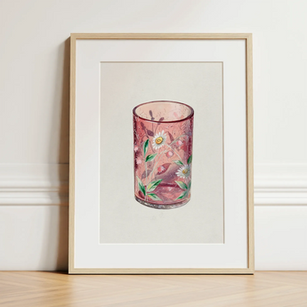 Hand Painted Glass - Ralph Atkinson Art Print / Canvas, 12x16’’ / 31x41cm / Natural Frame / Matboard, Posters Prints & Visual Artwork, Toby