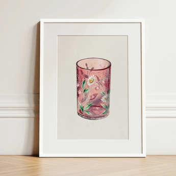 Hand Painted Glass - Ralph Atkinson Art Print / Canvas, 12x16’’ / 31x41cm / White Frame / Matboard, Posters Prints & Visual Artwork, Toby