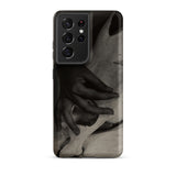 Hands and Horse Skull - Alfred Stieglitz Phone Case Samsung Galaxy S21 Ultra / Matte Black White Phone Case Detailed Artistic Hands Gently