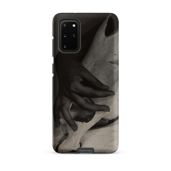 Hands and Horse Skull - Alfred Stieglitz Phone Case Samsung Galaxy S20 Plus / Matte Black White Phone Case Detailed Illustration Hand