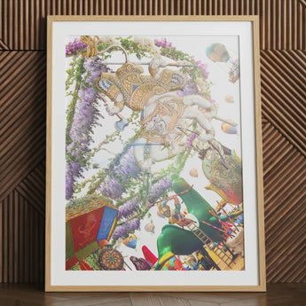 Hanuman der Handwerker - Monkey God Carnival Kunstdruck, 24x32’’ / 61x81cm / Naturrahmen / Passepartout, Poster-Drucke & visuelle Kunstwerke, Toby