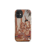 Hanuman & Maiden - Custodia per iPhone del Ramayana thailandese, 12 Mini / Opaca, Custodie per telefoni cellulari, Toby Leon
