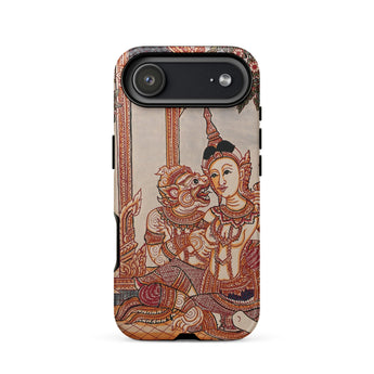 Hanuman & Maiden - Custodia per iPhone del Ramayana thailandese, 17 Air / Opaca, Custodie per telefoni cellulari, Toby Leon