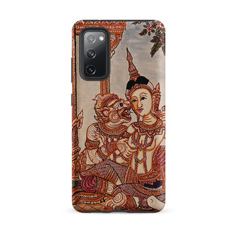 Hanuman & Maiden - Thai Ramayana Phone Case, Samsung Galaxy S20 Fe / Matte, Mobile Cases, Toby Leon