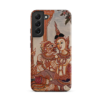 Hanuman & Maiden - Thai Ramayana Phone Case, Samsung Galaxy S22 Plus / Matte, Mobile Cases, Toby Leon