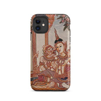 Hanuman & Maiden - Thai Ramayana Phone Case Iphone 11 / Matte Artistic Phone Case Ramayana Iphone Case, Twilight Realm Caught, Thai