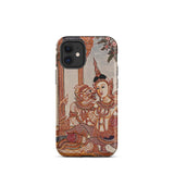 Hanuman & Maiden - Thai Ramayana Phone Case Iphone 12 Mini / Matte Phone Case Thai Art Ramayana Iphone Case, Twilight Realm Caught,