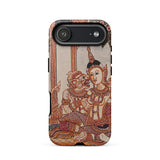 Hanuman & Maiden - Thai Ramayana Phone Case Iphone 17 Air / Matte Phone Case Intricate Thai Art Design Vibrant Orange Ramayana Iphone Case,