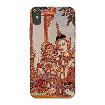 Hanuman & Maiden - Thai Ramayana Phone Case Iphone x / Matte Thai Art Phone Case Ramayana Iphone Case, Twilight Realm Caught,
