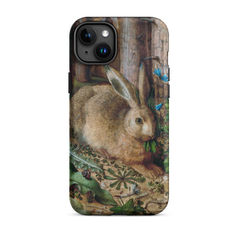 Ein Hase im Wald - Hans Hoffman Iphone Hülle, 15 Plus / Matt, Handyhüllen, Toby Leon