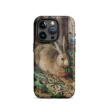 Ein Hase im Wald - Hans Hoffman Iphone Hülle, 15 Pro / Matt, Handyhüllen, Toby Leon