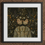 Harold & Claude - Netherländischer Kunstdruck schwuler Zwillinge / Leinwand, 12x12’’ / 31x31cm / Schwarzer Rahmen / Passepartout, Poster-Drucke visuelle Kunstwerke,
