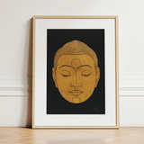 Head of Buddha - Reijer Stolk Graphic Art Print / Canvas, 12x16’’ / 31x41cm / Natural Frame / Matboard, Posters Prints & Visual Artwork,