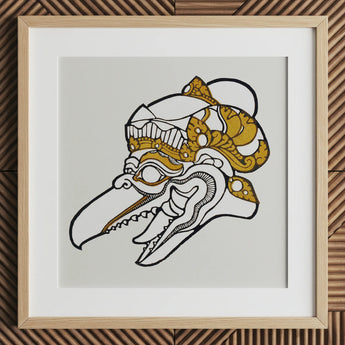 Head of Garuda - Reijer Stolk Graphic Art Print / Canvas, Reijer Stolk’s Head, Garuda Woodcut Print, Reijer Stolk Graphic