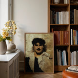 Head of a Male Model - John Singer Sargent Art Print / Canvas Framed Portrait Painting Man Dark Curly Hair Mustache John Singer Sargent,