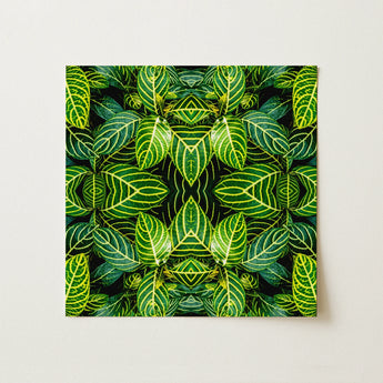 Just the Headlines - Trippy Fractal Leaf Art Print / Canvas, 12x12’’ / 31x31cm / Unframed / no Border, Posters Prints & Visual Artwork,