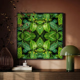 Just the Headlines - Trippy Fractal Leaf Art Print / Canvas, Trippy Fractal Leaf, Kaleidoscopic Leaf Print, Verdant Vortex