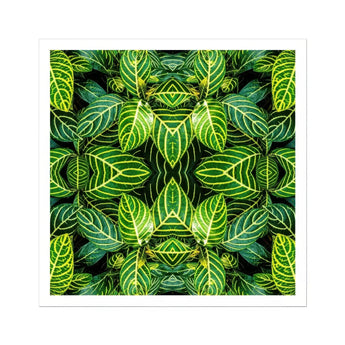 Just the Headlines - Trippy Fractal Leaf Art Print / Canvas, Trippy Fractal Leaf, Kaleidoscopic Leaf Print, Verdant Vortex