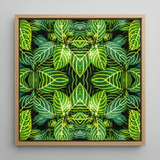 Just the Headlines - Trippy Fractal Leaf Art Print / Canvas, Trippy Fractal Leaf, Kaleidoscopic Leaf Print, Verdant Vortex