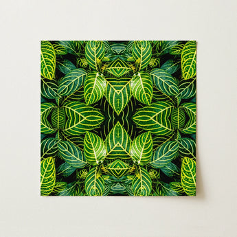 Just the Headlines - Trippy Fractal Leaf Art Print / Canvas, Trippy Fractal Leaf, Kaleidoscopic Leaf Print, Verdant Vortex