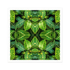 Just the Headlines - Trippy Fractal Leaf Art Print, Kaleidoscopic Pattern Vibrant Green Tropical Leaves Yellow