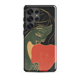 The Heart - Edvard Munch Phone Case Samsung Galaxy S25 Ultra / Matte Black Phone Case Artistic Illustration Woman Green Red Primal Scream