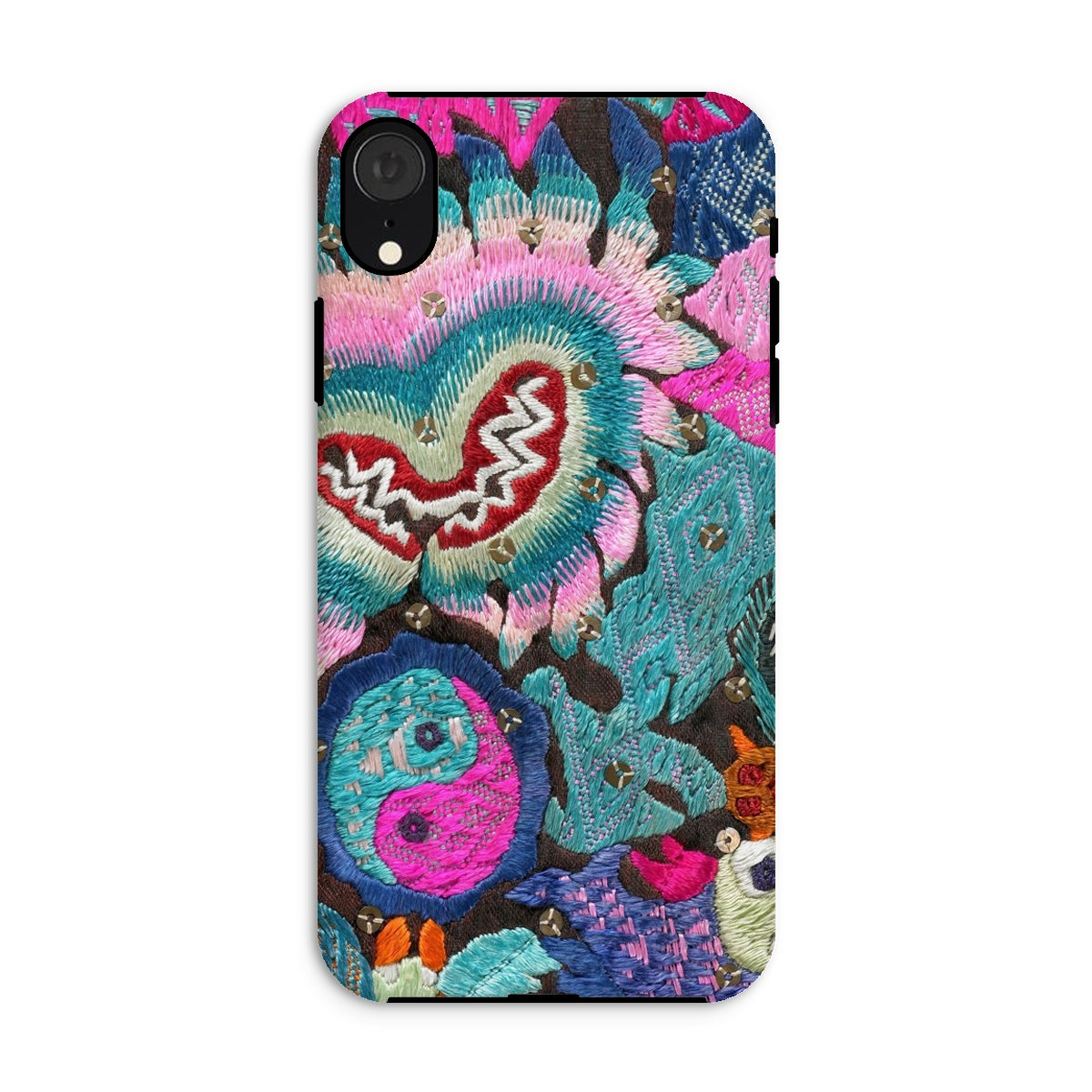 Heart and Soul - Ceremonial Miao Textile Art Iphone Case, Xr / Matte, Embroidered Phone Case