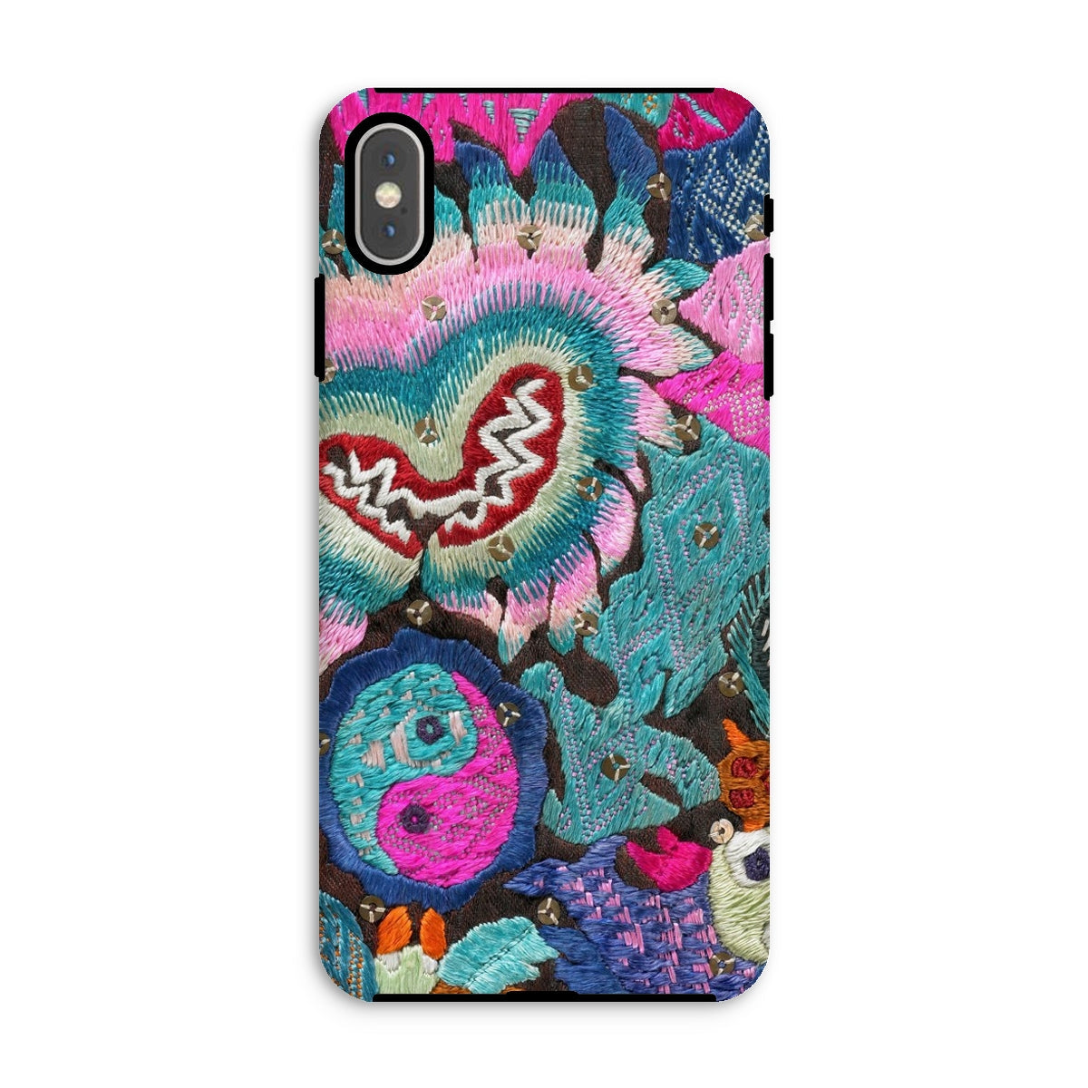 Heart and Soul - Ceremonial Miao Textile Art Iphone Case, Xs Max / Matte, Embroidered Phone Case