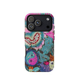 Heart and Soul - Ceremonial Miao Textile Art Phone Case Iphone 17 Pro / Matte Iphone 12 Pro Max Case Abstract Floral Design