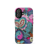 Heart and Soul - Ceremonial Miao Textile Art Phone Case Iphone 17 / Matte Iphone 12 Case Vibrant Floral Abstract Designs Shades